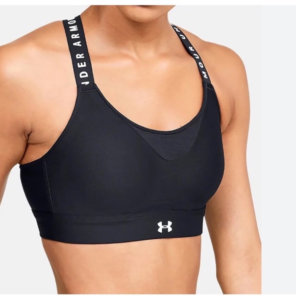 Under Armour Infinity High Impact Racerback Sports Bra Black Size Small - Picture 1 of 8